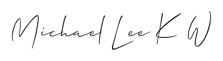 A stylish, flowing autograph style designed for name Michael Lee K W using Allison_Script typography. Perfect for digital creative projects. Michael Lee K W signature style 2 images and pictures png