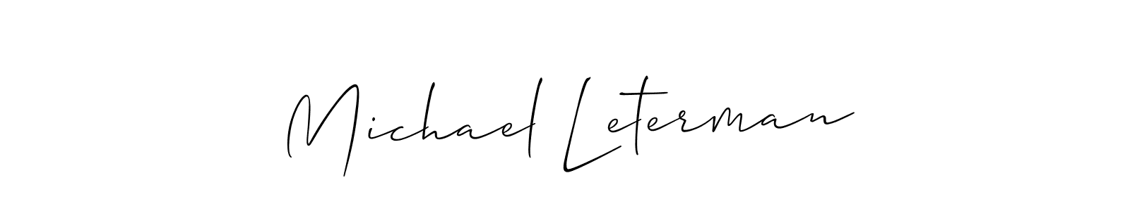 if you are searching for the best signature style for your name Michael Leterman. so please give up your signature search. here we have designed multiple signature styles  using Allison_Script. Michael Leterman signature style 2 images and pictures png