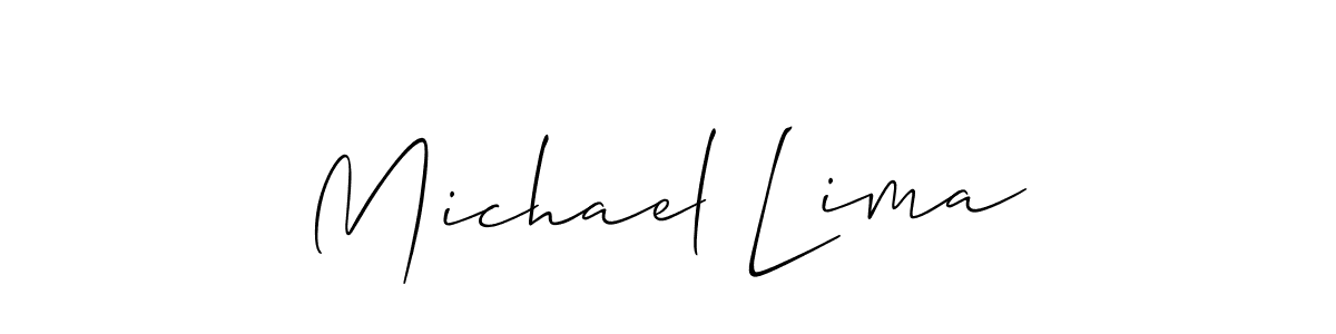 Create a beautiful signature design for name Michael Lima. With this signature (Allison_Script) fonts, you can make a handwritten signature for free. Michael Lima signature style 2 images and pictures png