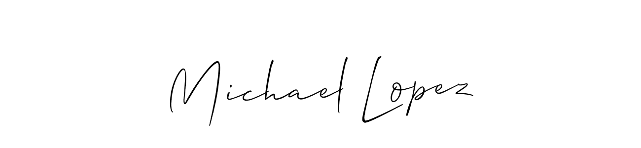 Also we have Michael Lopez name is the best signature style. Create professional handwritten signature collection using Allison_Script autograph style. Michael Lopez signature style 2 images and pictures png