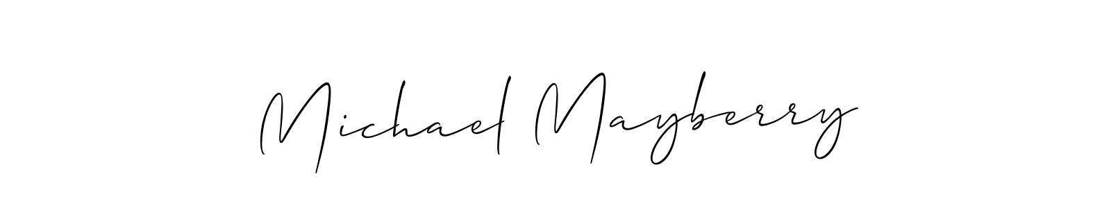 How to make Michael Mayberry name signature. Use Allison_Script style for creating short signs online. This is the latest handwritten sign. Michael Mayberry signature style 2 images and pictures png