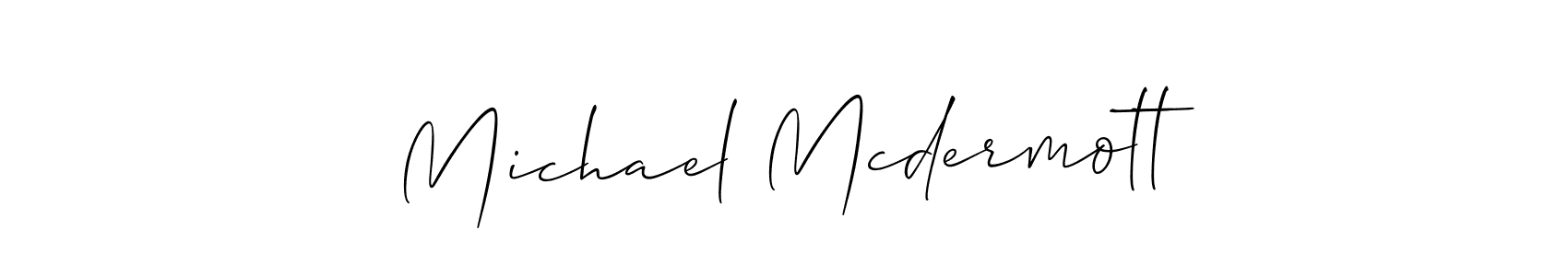 How to make Michael Mcdermott name signature. Use Allison_Script style for creating short signs online. This is the latest handwritten sign. Michael Mcdermott signature style 2 images and pictures png