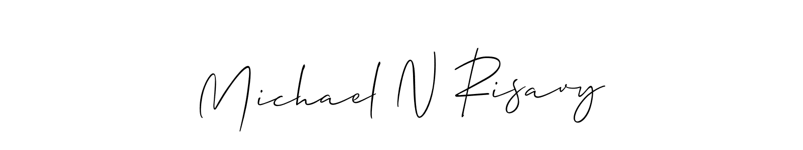 You can use this online signature creator to create a handwritten signature for the name Michael N Risavy. This is the best online autograph maker. Michael N Risavy signature style 2 images and pictures png