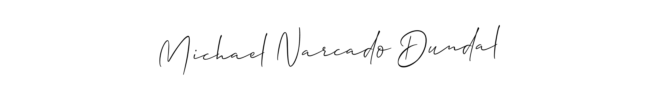 This is the best signature style for the Michael Narcado Dundal name. Also you like these signature font (Allison_Script). Mix name signature. Michael Narcado Dundal signature style 2 images and pictures png