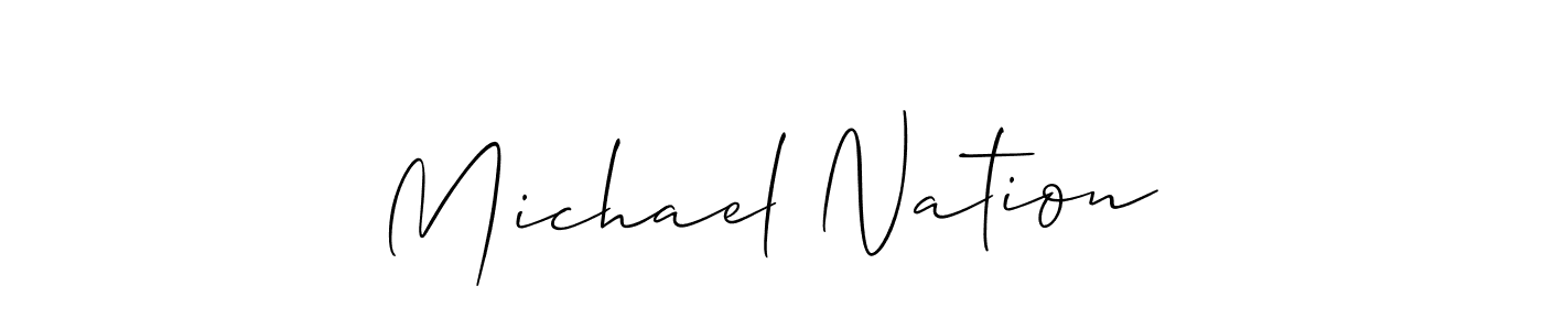 You should practise on your own different ways (Allison_Script) to write your name (Michael Nation) in signature. don't let someone else do it for you. Michael Nation signature style 2 images and pictures png