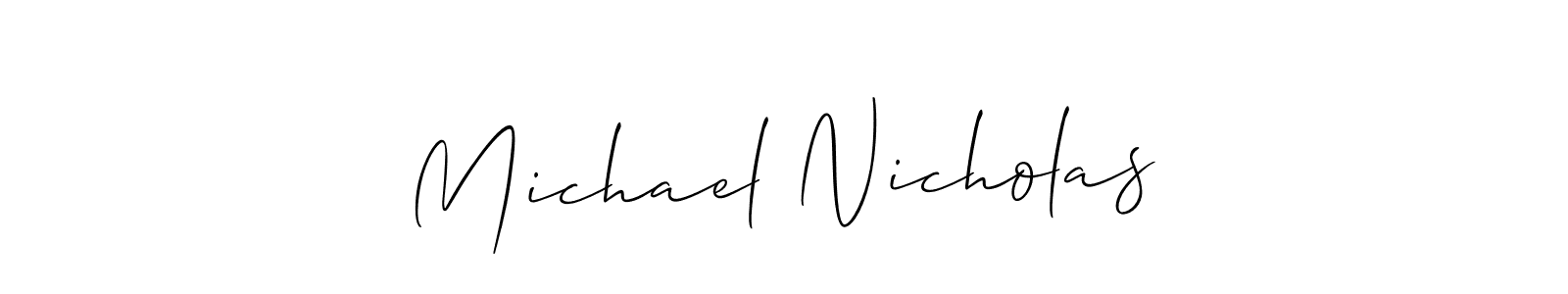 Once you've used our free online signature maker to create your best signature Allison_Script style, it's time to enjoy all of the benefits that Michael Nicholas name signing documents. Michael Nicholas signature style 2 images and pictures png