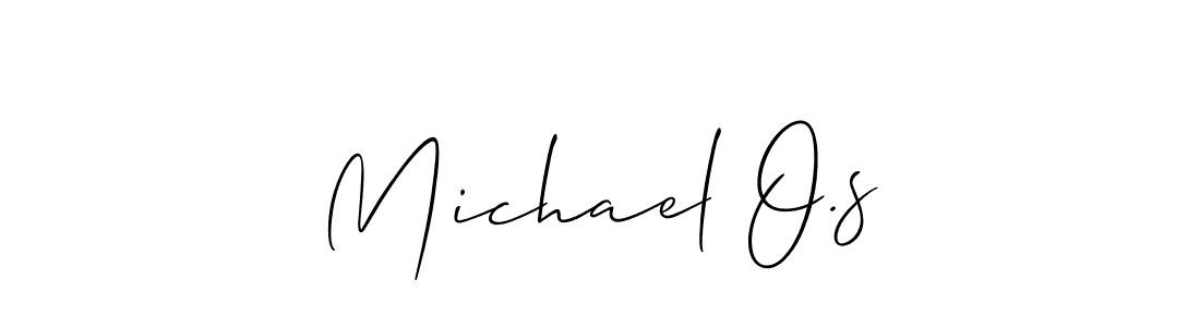 Create a beautiful signature design for name Michael O.s. With this signature (Allison_Script) fonts, you can make a handwritten signature for free. Michael O.s signature style 2 images and pictures png