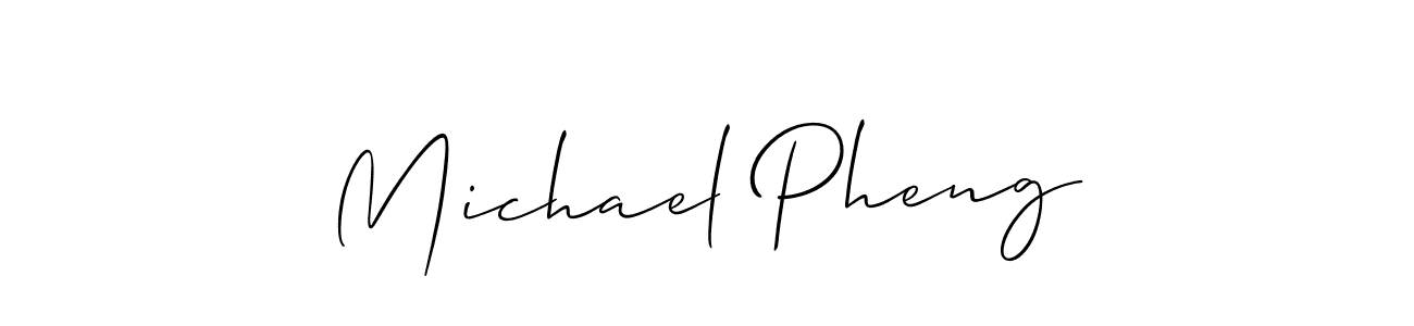 Similarly Allison_Script is the best handwritten signature design. Signature creator online .You can use it as an online autograph creator for name Michael Pheng. Michael Pheng signature style 2 images and pictures png