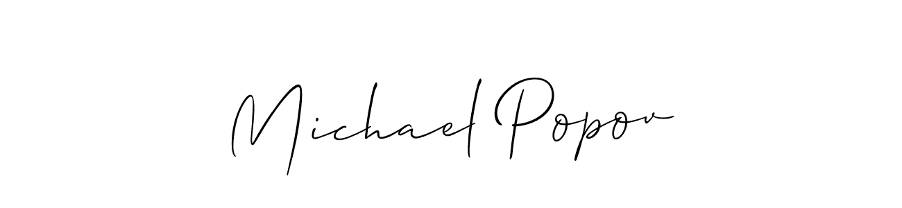 You should practise on your own different ways (Allison_Script) to write your name (Michael Popov) in signature. don't let someone else do it for you. Michael Popov signature style 2 images and pictures png