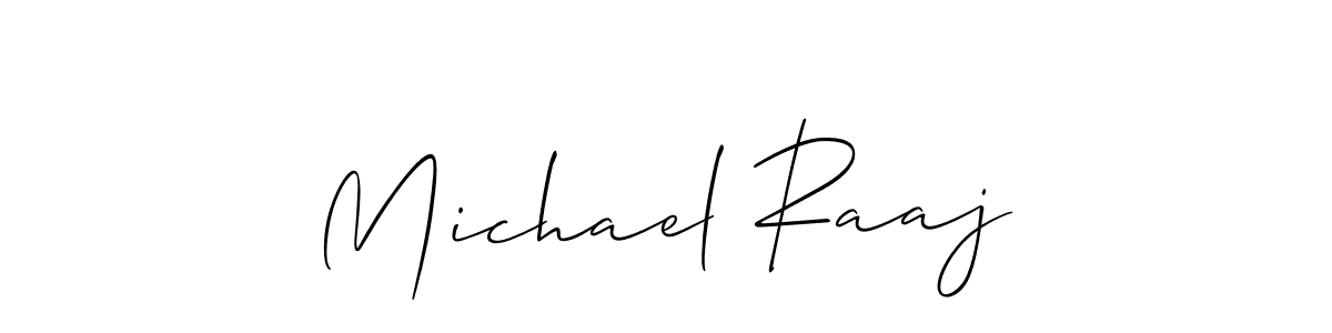 Allison_Script is a professional signature style that is perfect for those who want to add a touch of class to their signature. It is also a great choice for those who want to make their signature more unique. Get Michael Raaj name to fancy signature for free. Michael Raaj signature style 2 images and pictures png