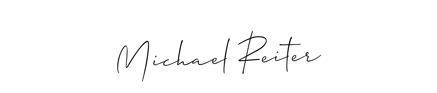 Design your own signature with our free online signature maker. With this signature software, you can create a handwritten (Allison_Script) signature for name Michael Reiter. Michael Reiter signature style 2 images and pictures png