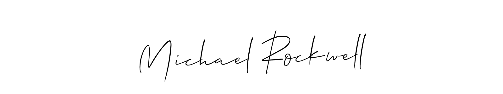 You should practise on your own different ways (Allison_Script) to write your name (Michael Rockwell) in signature. don't let someone else do it for you. Michael Rockwell signature style 2 images and pictures png