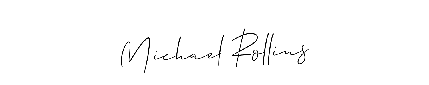 Design your own signature with our free online signature maker. With this signature software, you can create a handwritten (Allison_Script) signature for name Michael Rollins. Michael Rollins signature style 2 images and pictures png