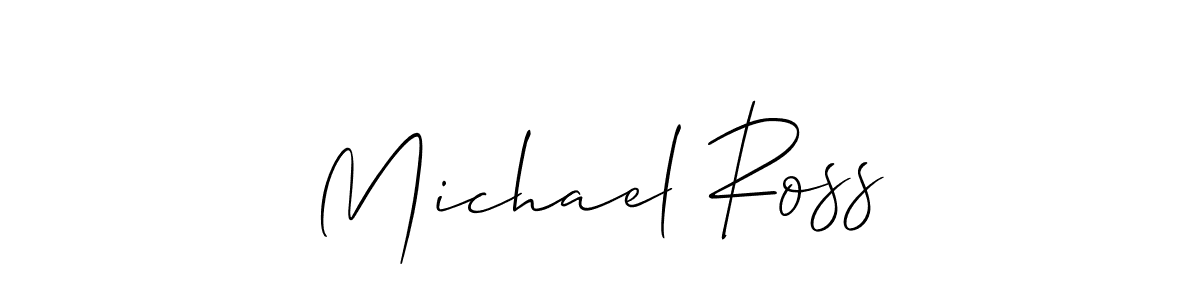 Make a beautiful signature design for name Michael Ross. With this signature (Allison_Script) style, you can create a handwritten signature for free. Michael Ross signature style 2 images and pictures png