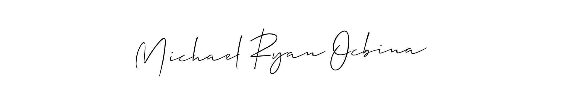 Make a beautiful signature design for name Michael Ryan Ocbina. With this signature (Allison_Script) style, you can create a handwritten signature for free. Michael Ryan Ocbina signature style 2 images and pictures png