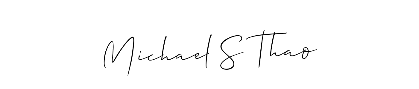 Also You can easily find your signature by using the search form. We will create Michael S Thao name handwritten signature images for you free of cost using Allison_Script sign style. Michael S Thao signature style 2 images and pictures png