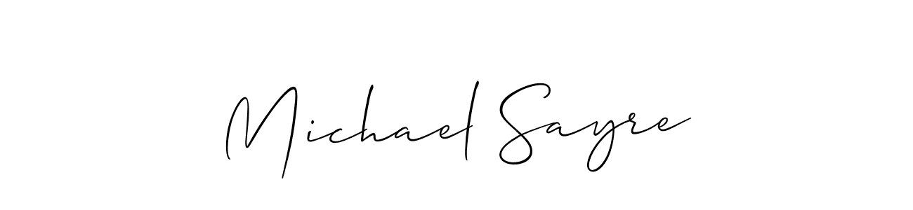 Michael Sayre stylish signature style. Best Handwritten Sign (Allison_Script) for my name. Handwritten Signature Collection Ideas for my name Michael Sayre. Michael Sayre signature style 2 images and pictures png