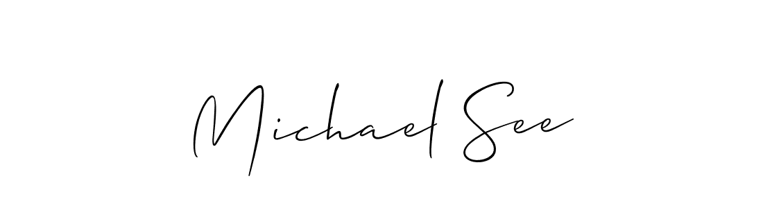 Michael See stylish signature style. Best Handwritten Sign (Allison_Script) for my name. Handwritten Signature Collection Ideas for my name Michael See. Michael See signature style 2 images and pictures png