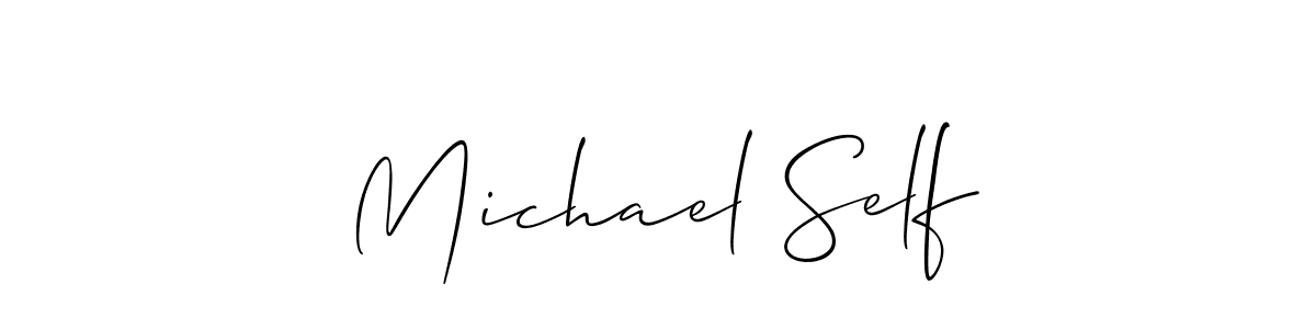 You should practise on your own different ways (Allison_Script) to write your name (Michael Self) in signature. don't let someone else do it for you. Michael Self signature style 2 images and pictures png