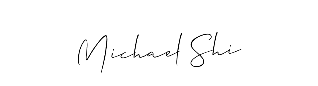 Michael Shi stylish signature style. Best Handwritten Sign (Allison_Script) for my name. Handwritten Signature Collection Ideas for my name Michael Shi. Michael Shi signature style 2 images and pictures png