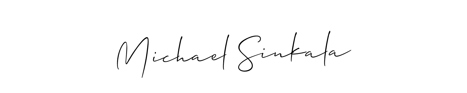 Make a beautiful signature design for name Michael Sinkala. With this signature (Allison_Script) style, you can create a handwritten signature for free. Michael Sinkala signature style 2 images and pictures png