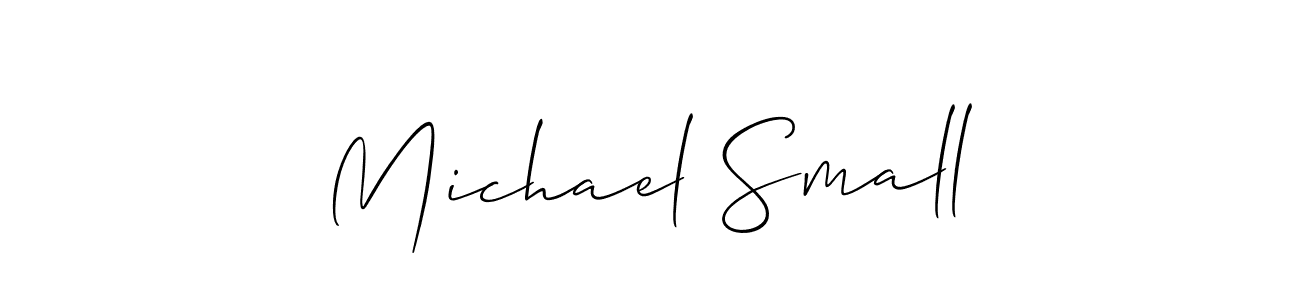 The best way (Allison_Script) to make a short signature is to pick only two or three words in your name. The name Michael Small include a total of six letters. For converting this name. Michael Small signature style 2 images and pictures png