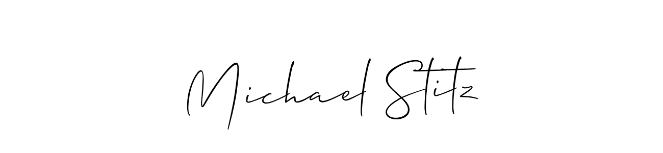 The best way (Allison_Script) to make a short signature is to pick only two or three words in your name. The name Michael Stitz include a total of six letters. For converting this name. Michael Stitz signature style 2 images and pictures png