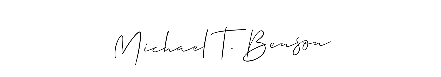 How to make Michael T. Benson signature? Allison_Script is a professional autograph style. Create handwritten signature for Michael T. Benson name. Michael T. Benson signature style 2 images and pictures png