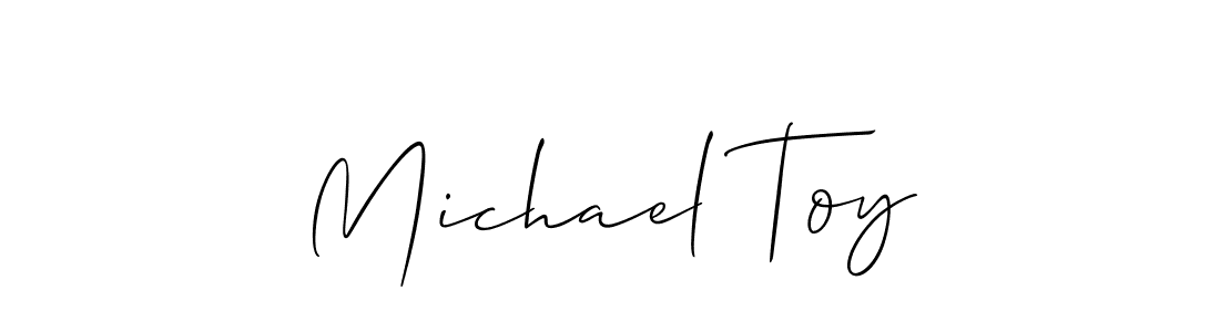 Make a beautiful signature design for name Michael Toy. With this signature (Allison_Script) style, you can create a handwritten signature for free. Michael Toy signature style 2 images and pictures png