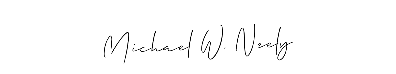 Best and Professional Signature Style for Michael W. Neely. Allison_Script Best Signature Style Collection. Michael W. Neely signature style 2 images and pictures png