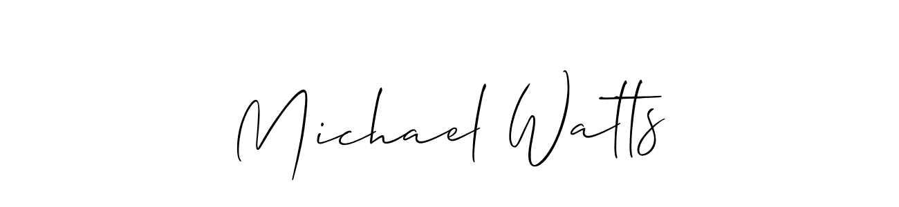 It looks lik you need a new signature style for name Michael Watts. Design unique handwritten (Allison_Script) signature with our free signature maker in just a few clicks. Michael Watts signature style 2 images and pictures png