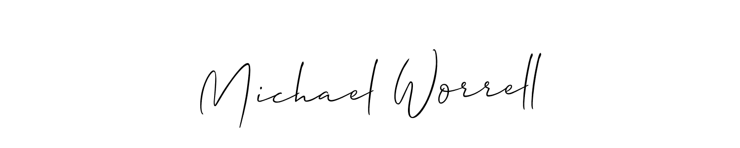 The best way (Allison_Script) to make a short signature is to pick only two or three words in your name. The name Michael Worrell include a total of six letters. For converting this name. Michael Worrell signature style 2 images and pictures png