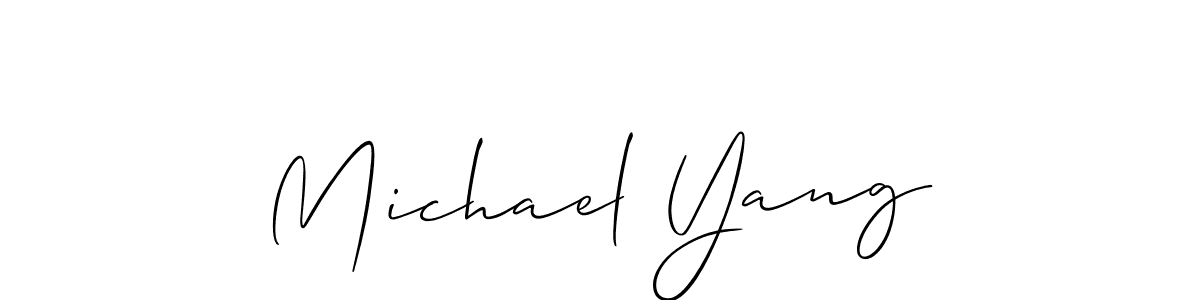 Use a signature maker to create a handwritten signature online. With this signature software, you can design (Allison_Script) your own signature for name Michael Yang. Michael Yang signature style 2 images and pictures png