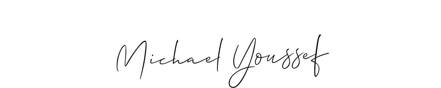 How to make Michael Youssef name signature. Use Allison_Script style for creating short signs online. This is the latest handwritten sign. Michael Youssef signature style 2 images and pictures png