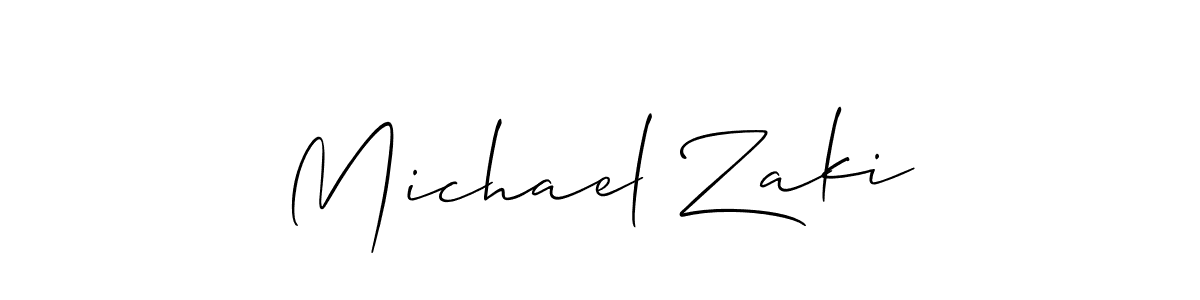 It looks lik you need a new signature style for name Michael Zaki. Design unique handwritten (Allison_Script) signature with our free signature maker in just a few clicks. Michael Zaki signature style 2 images and pictures png