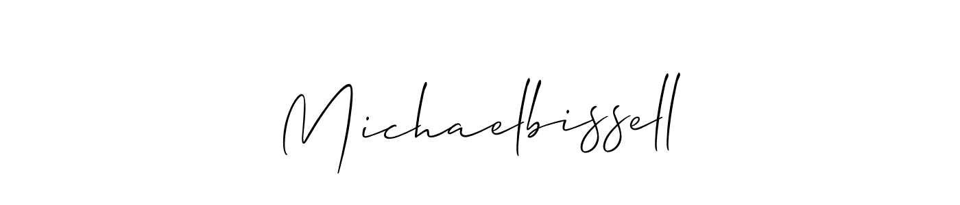 The best way (Allison_Script) to make a short signature is to pick only two or three words in your name. The name Michaelbissell include a total of six letters. For converting this name. Michaelbissell signature style 2 images and pictures png