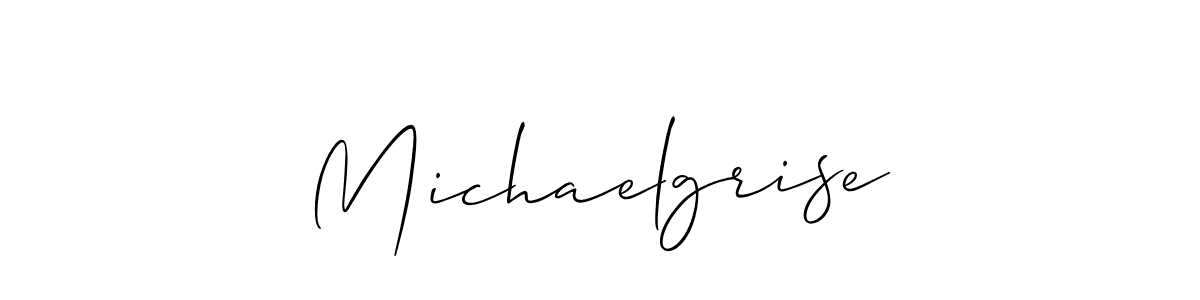 Make a beautiful signature design for name Michaelgrise. With this signature (Allison_Script) style, you can create a handwritten signature for free. Michaelgrise signature style 2 images and pictures png