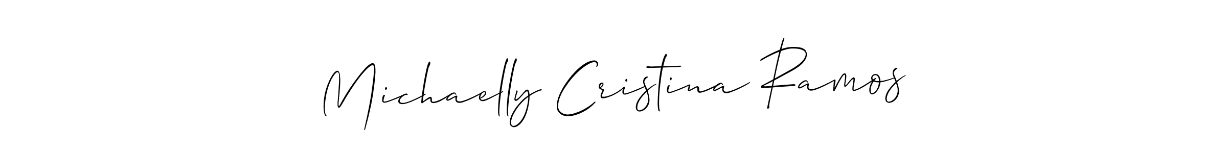if you are searching for the best signature style for your name Michaelly Cristina Ramos. so please give up your signature search. here we have designed multiple signature styles  using Allison_Script. Michaelly Cristina Ramos signature style 2 images and pictures png