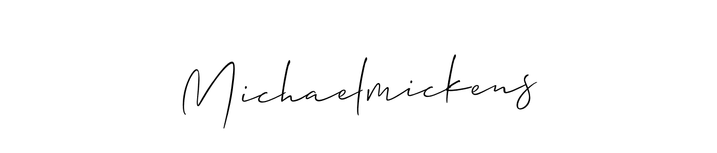 Make a beautiful signature design for name Michaelmickens. With this signature (Allison_Script) style, you can create a handwritten signature for free. Michaelmickens signature style 2 images and pictures png