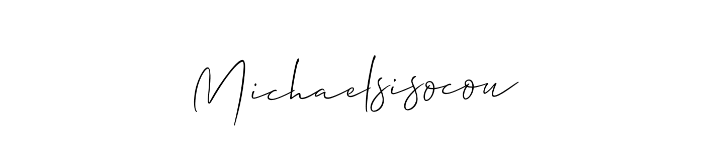 It looks lik you need a new signature style for name Michaelsisocou. Design unique handwritten (Allison_Script) signature with our free signature maker in just a few clicks. Michaelsisocou signature style 2 images and pictures png