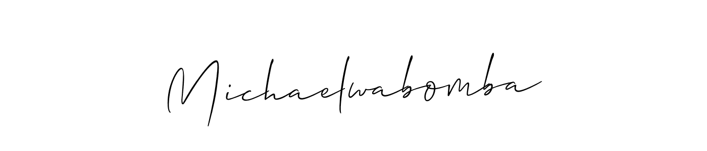 Michaelwabomba stylish signature style. Best Handwritten Sign (Allison_Script) for my name. Handwritten Signature Collection Ideas for my name Michaelwabomba. Michaelwabomba signature style 2 images and pictures png