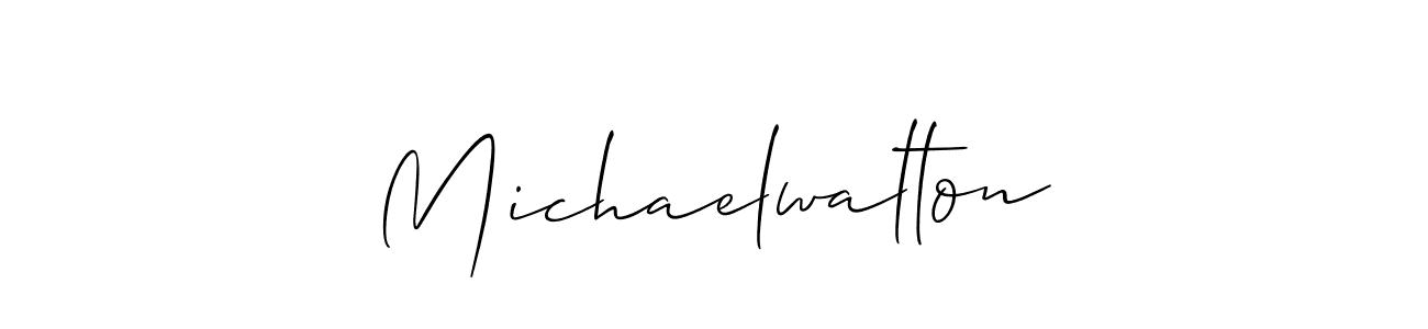 How to make Michaelwalton signature? Allison_Script is a professional autograph style. Create handwritten signature for Michaelwalton name. Michaelwalton signature style 2 images and pictures png