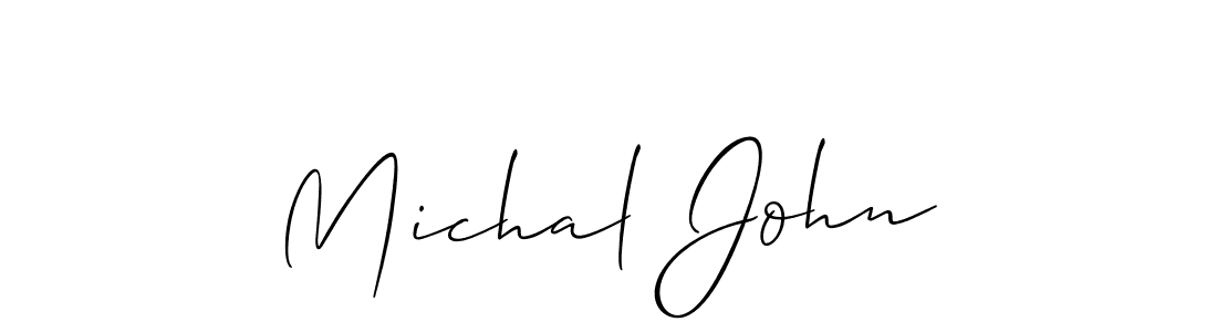 How to make Michal John name signature. Use Allison_Script style for creating short signs online. This is the latest handwritten sign. Michal John signature style 2 images and pictures png