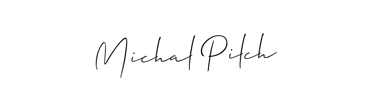 How to make Michal Pilch signature? Allison_Script is a professional autograph style. Create handwritten signature for Michal Pilch name. Michal Pilch signature style 2 images and pictures png