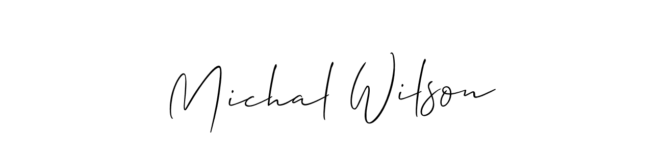 Design your own signature with our free online signature maker. With this signature software, you can create a handwritten (Allison_Script) signature for name Michal Wilson. Michal Wilson signature style 2 images and pictures png