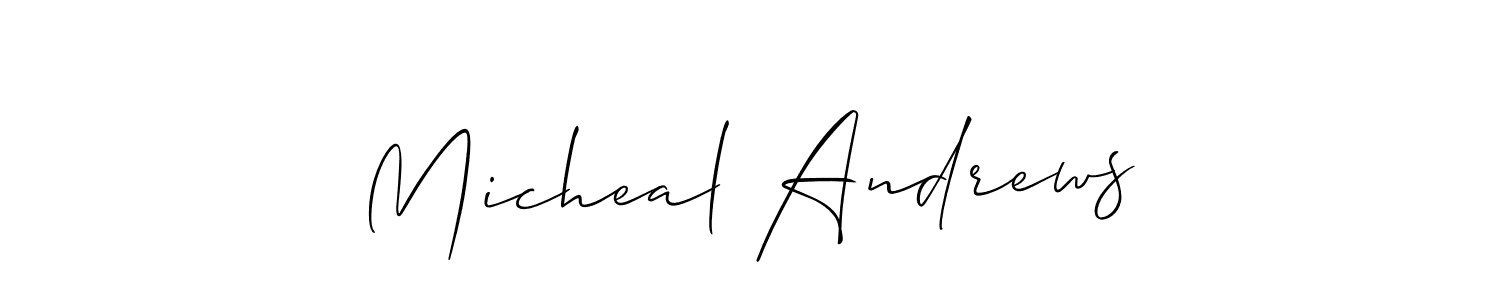 Also we have Micheal Andrews name is the best signature style. Create professional handwritten signature collection using Allison_Script autograph style. Micheal Andrews signature style 2 images and pictures png