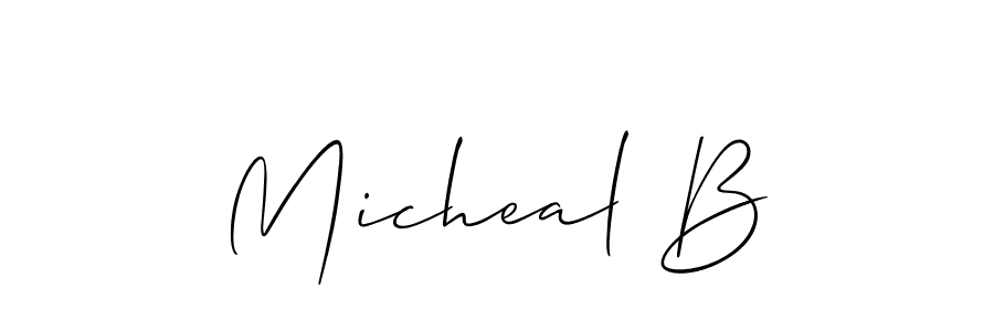 Once you've used our free online signature maker to create your best signature Allison_Script style, it's time to enjoy all of the benefits that Micheal B name signing documents. Micheal B signature style 2 images and pictures png