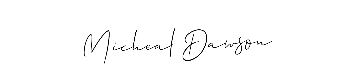 Check out images of Autograph of Micheal Dawson name. Actor Micheal Dawson Signature Style. Allison_Script is a professional sign style online. Micheal Dawson signature style 2 images and pictures png