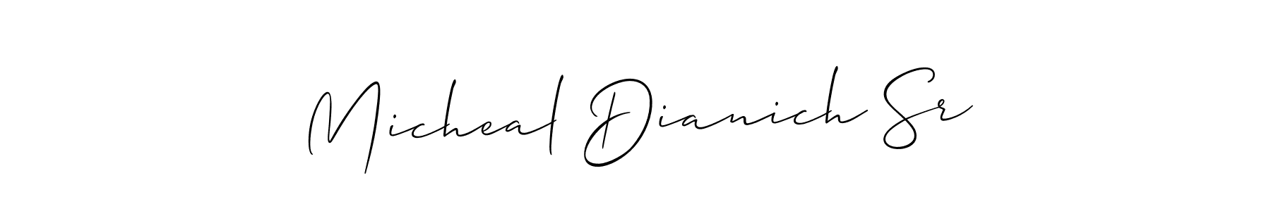 This is the best signature style for the Micheal Dianich Sr name. Also you like these signature font (Allison_Script). Mix name signature. Micheal Dianich Sr signature style 2 images and pictures png