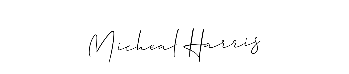 How to Draw Micheal Harris signature style? Allison_Script is a latest design signature styles for name Micheal Harris. Micheal Harris signature style 2 images and pictures png